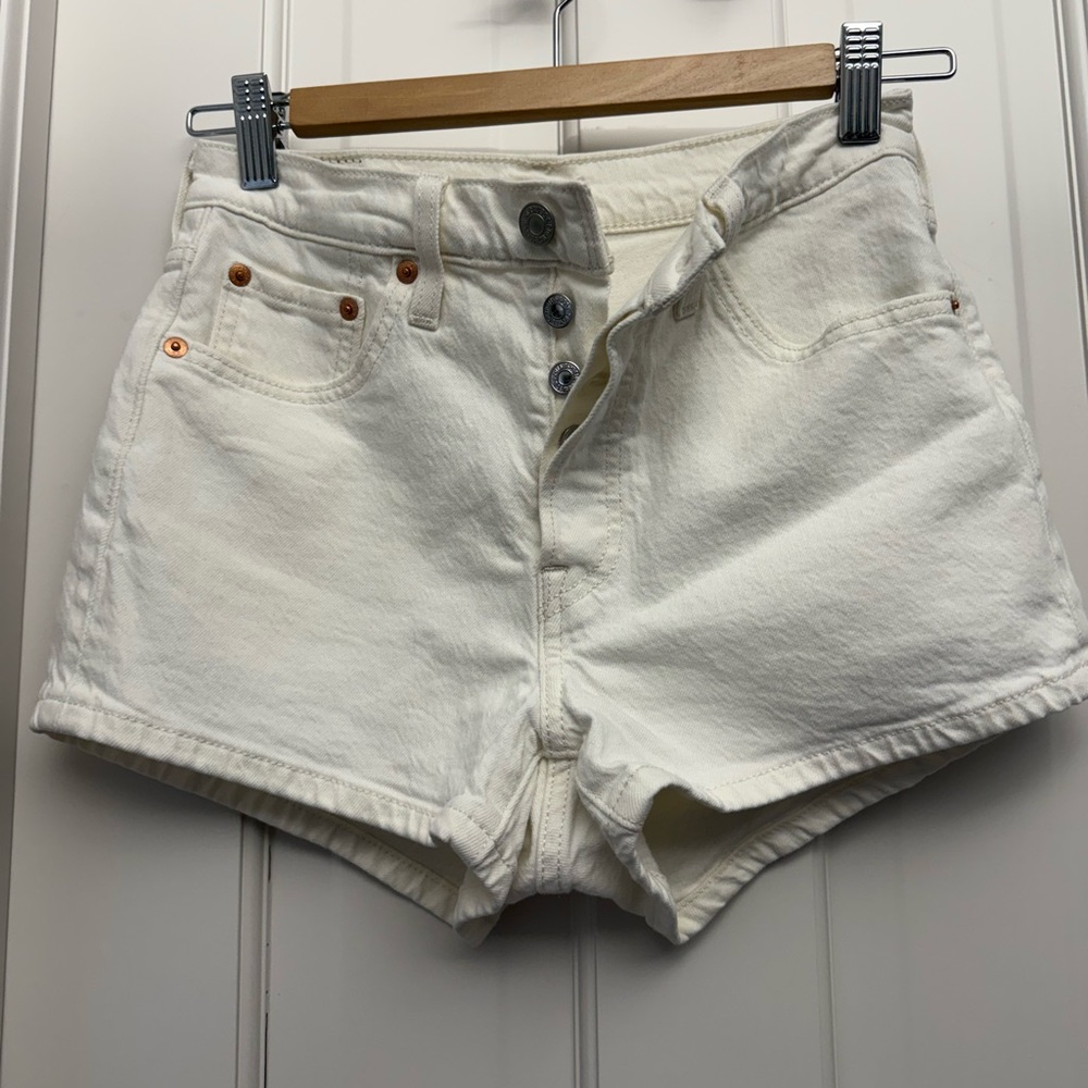 Women's White Denim Shorts